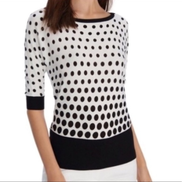 White House Black Market Sweaters - WHBM Sweater Sz S Pullover Polka Dot